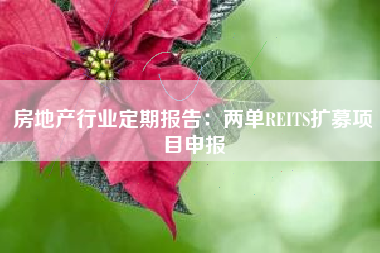 房地产行业定期报告：两单REITS扩募项目申报