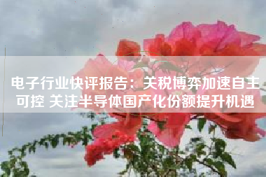 电子行业快评报告：关税博弈加速自主可控 关注半导体国产化份额提升机遇