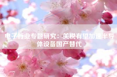 电子行业专题研究：关税有望加速半导体设备国产替代
