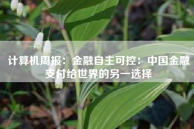 计算机周报：金融自主可控：中国金融支付给世界的另一选择