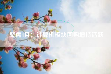 聚焦4月：计算机板块回购增持活跃