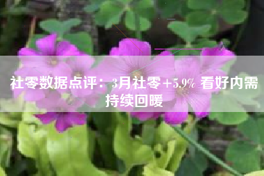 社零数据点评：3月社零+5.9% 看好内需持续回暖