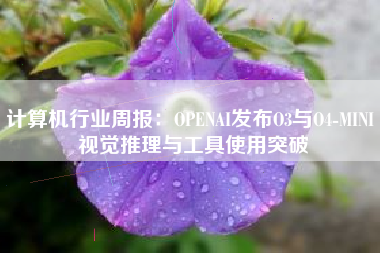 计算机行业周报：OPENAI发布O3与O4-MINI 视觉推理与工具使用突破