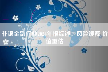 非银金融行业2024年报综述：风险缓释 价值重估