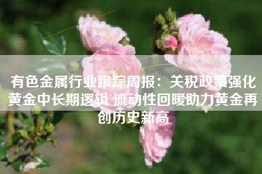 有色金属行业跟踪周报：关税政策强化黄金中长期逻辑 流动性回暖助力黄金再创历史新高