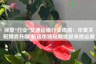 深度*行业*交通运输行业周报：中美关税博弈升级 航运市场短期或迎来抢运潮