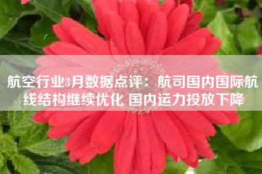 航空行业3月数据点评：航司国内国际航线结构继续优化 国内运力投放下降