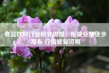 食品饮料行业研究周报：板块业绩逐步发布 行情修复可期