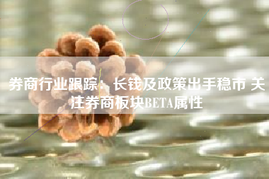 券商行业跟踪：长钱及政策出手稳市 关注券商板块BETA属性