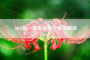 2025年一季度房地产数据解读