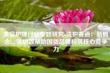 美容护理行业专题研究-洗护赛道：新概念、强功效帮助国货品牌构筑核心竞争力