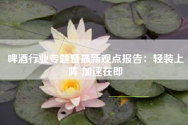 啤酒行业专题暨最新观点报告：轻装上阵 加速在即