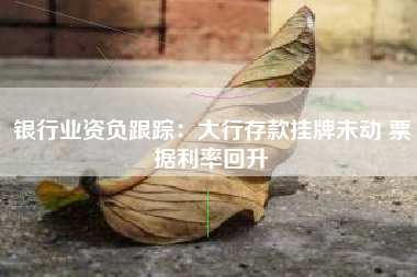 银行业资负跟踪：大行存款挂牌未动 票据利率回升