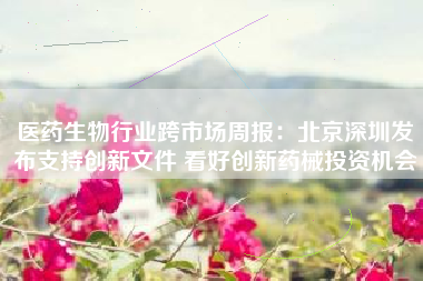 医药生物行业跨市场周报：北京深圳发布支持创新文件 看好创新药械投资机会