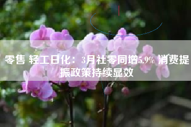 零售 轻工日化：3月社零同增5.9% 消费提振政策持续显效