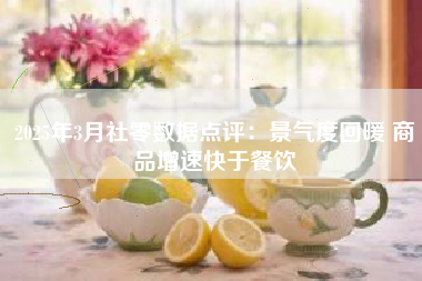 2025年3月社零数据点评：景气度回暖 商品增速快于餐饮