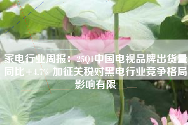 家电行业周报：25Q1中国电视品牌出货量同比+4.7% 加征关税对黑电行业竞争格局影响有限