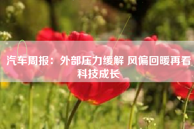 汽车周报：外部压力缓解 风偏回暖再看科技成长