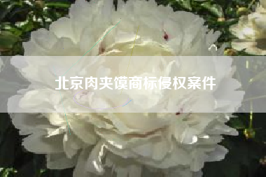 北京肉夹馍商标侵权案件