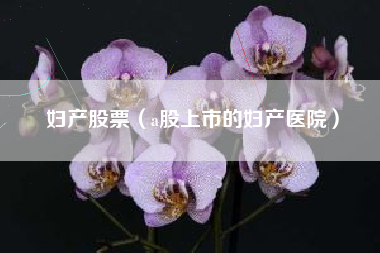 妇产股票（a股上市的妇产医院）