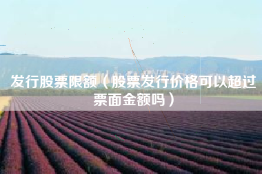 发行股票限额（股票发行价格可以超过票面金额吗）