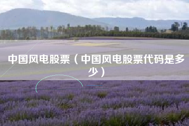 中国风电股票（中国风电股票代码是多少）