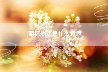 商标变法是什么意思