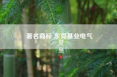 著名商标 东莞基业电气