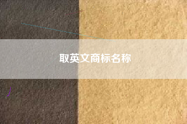 取英文商标名称