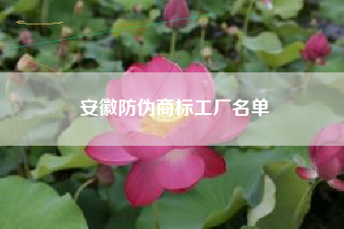 安徽防伪商标工厂名单