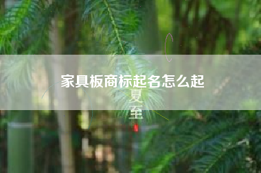 家具板商标起名怎么起