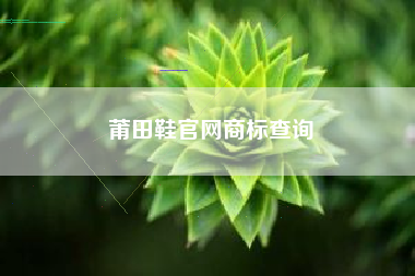 莆田鞋官网商标查询