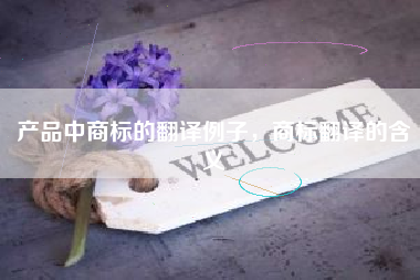 产品中商标的翻译例子，商标翻译的含义