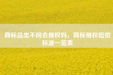 商标品类不同会侵权吗，商标侵权赔偿标准一览表