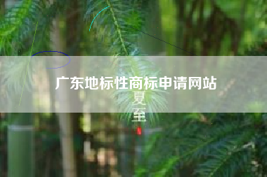 广东地标性商标申请网站