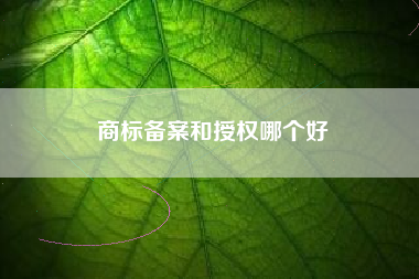 商标备案和授权哪个好