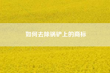 如何去除锅铲上的商标