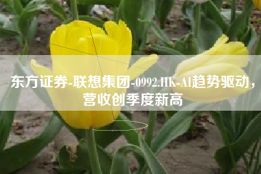 东方证券-联想集团-0992.HK-AI趋势驱动，营收创季度新高