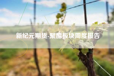 新纪元期货-聚酯板块周度报告