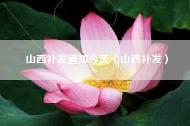 山西补发通知今天（山西补发）