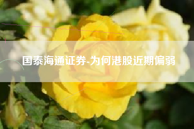 国泰海通证券-为何港股近期偏弱