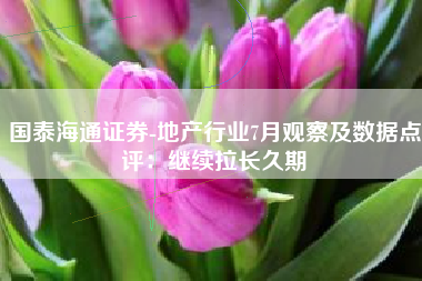 国泰海通证券-地产行业7月观察及数据点评：继续拉长久期