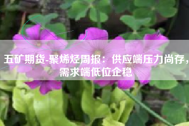 五矿期货-聚烯烃周报：供应端压力尚存，需求端低位企稳