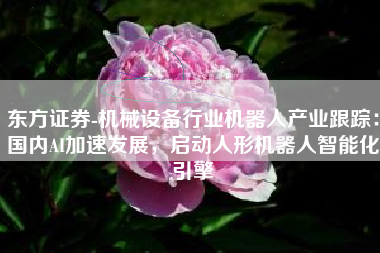 东方证券-机械设备行业机器人产业跟踪：国内AI加速发展，启动人形机器人智能化引擎