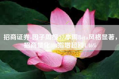 招商证券-因子周报：本周Beta风格显著，招商量化300指增超额1.46%