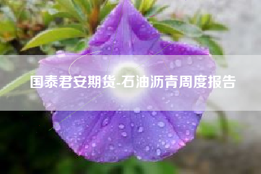 国泰君安期货-石油沥青周度报告