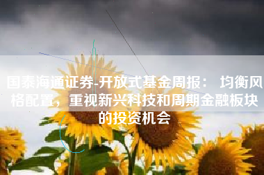 国泰海通证券-开放式基金周报： 均衡风格配置，重视新兴科技和周期金融板块的投资机会