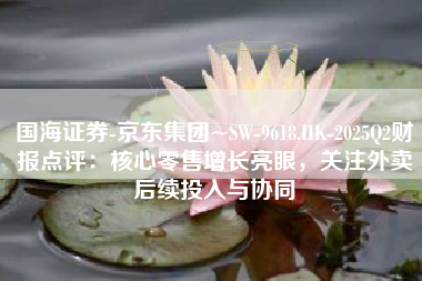 国海证券-京东集团~SW-9618.HK-2025Q2财报点评：核心零售增长亮眼，关注外卖后续投入与协同