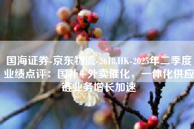 国海证券-京东物流-2618.HK-2025年二季度业绩点评：国补+外卖催化，一体化供应链业务增长加速
