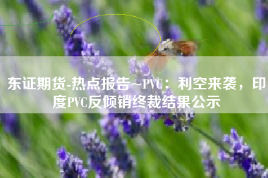 东证期货-热点报告~PVC：利空来袭，印度PVC反倾销终裁结果公示